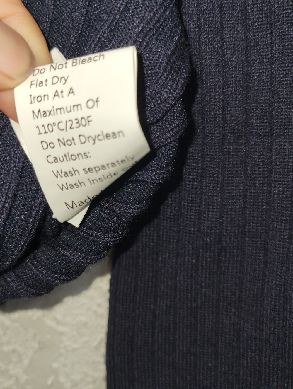 Commense Navy Ribbed Cardigan with Gold Buttons - Picture 8 of 10